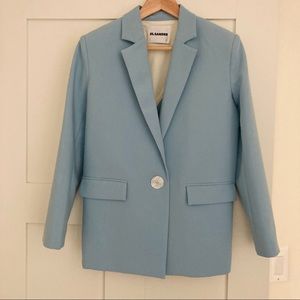 - Jil Sander light blue open back blazer (size S)
